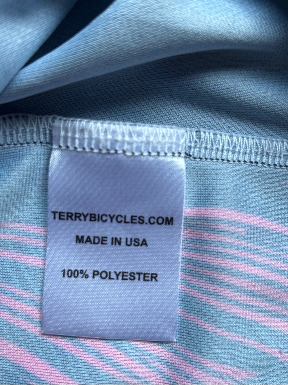 Terry Cycling Mesh Sleeveless Bike Jersey Tank Top Pink Blue Feathers Pockets L - Picture 6 of 12